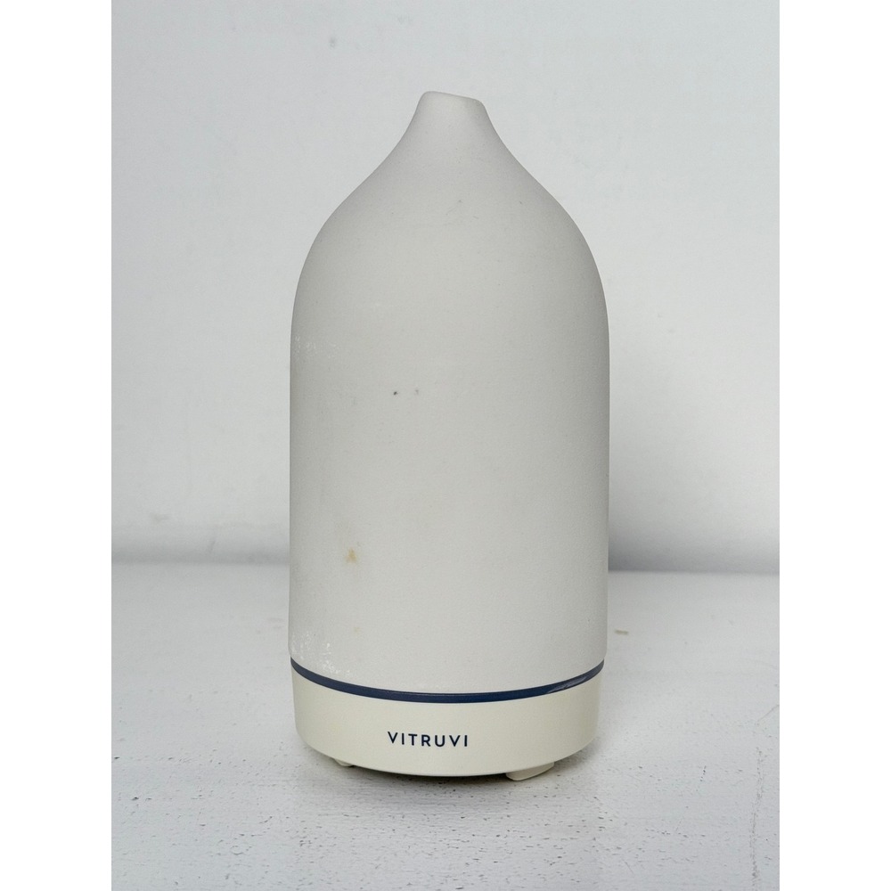 Vitruvi Stone Ultrasonic Essential Oil Diffuser White Ceramic Home Aromatherapy